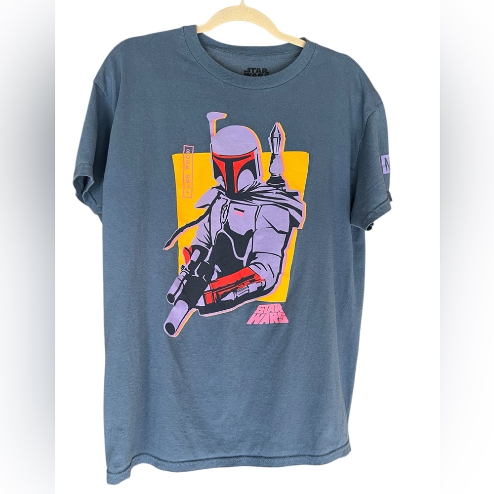 Neff Star Wars Boba Fett Blue Graphic T Shirt